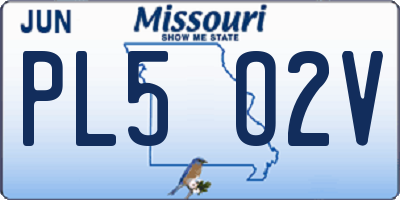 MO license plate PL5O2V
