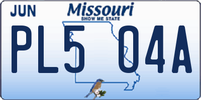 MO license plate PL5O4A