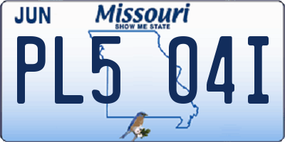 MO license plate PL5O4I
