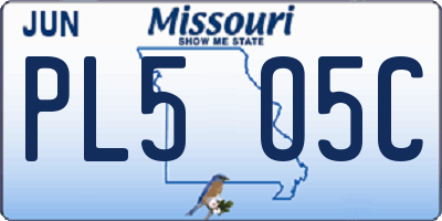 MO license plate PL5O5C
