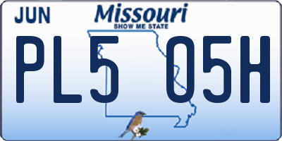 MO license plate PL5O5H