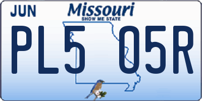 MO license plate PL5O5R