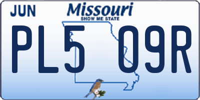 MO license plate PL5O9R