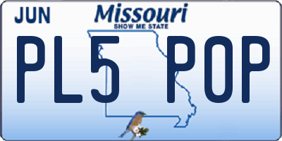 MO license plate PL5P0P