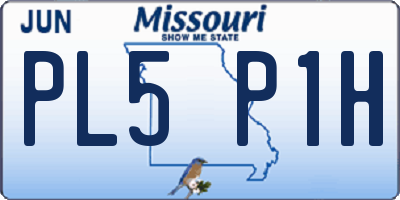MO license plate PL5P1H