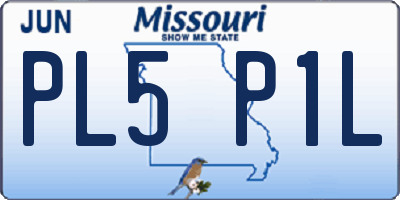 MO license plate PL5P1L