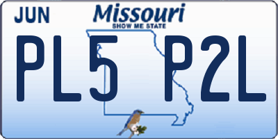 MO license plate PL5P2L