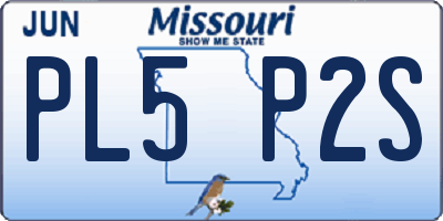 MO license plate PL5P2S