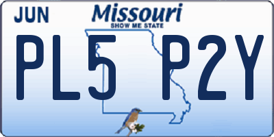MO license plate PL5P2Y