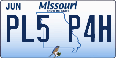 MO license plate PL5P4H