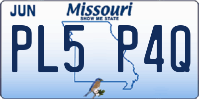 MO license plate PL5P4Q