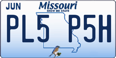 MO license plate PL5P5H
