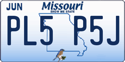 MO license plate PL5P5J