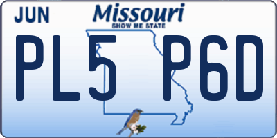 MO license plate PL5P6D