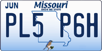 MO license plate PL5P6H