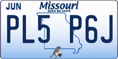 MO license plate PL5P6J