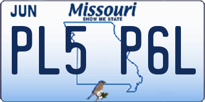 MO license plate PL5P6L