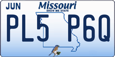 MO license plate PL5P6Q