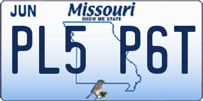 MO license plate PL5P6T