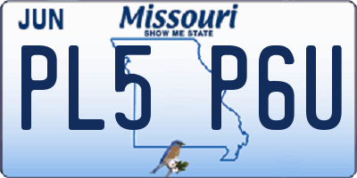 MO license plate PL5P6U