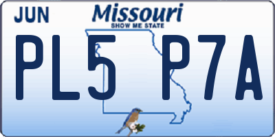 MO license plate PL5P7A