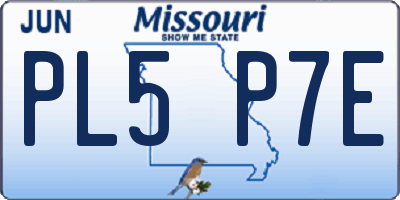 MO license plate PL5P7E