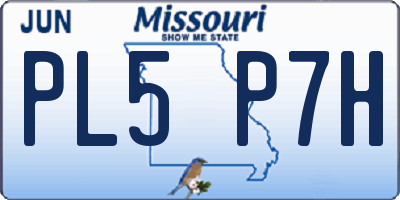 MO license plate PL5P7H