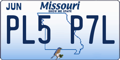 MO license plate PL5P7L