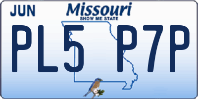 MO license plate PL5P7P