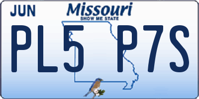 MO license plate PL5P7S