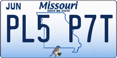 MO license plate PL5P7T