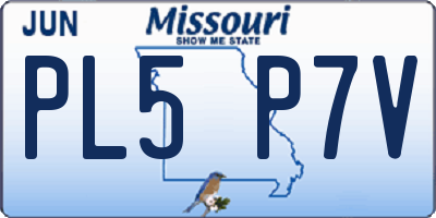 MO license plate PL5P7V