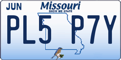 MO license plate PL5P7Y