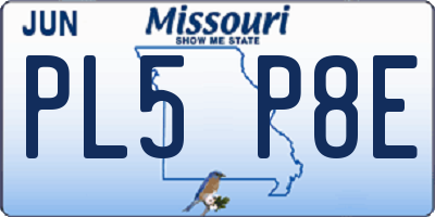 MO license plate PL5P8E