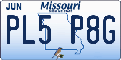 MO license plate PL5P8G