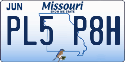 MO license plate PL5P8H