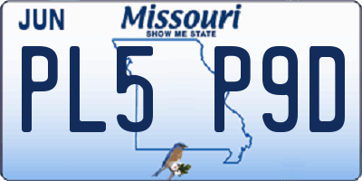 MO license plate PL5P9D