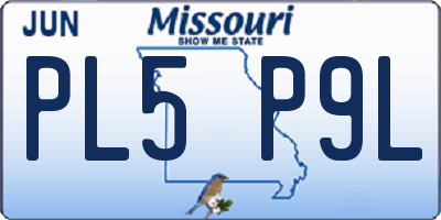 MO license plate PL5P9L