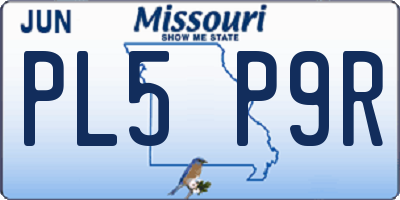 MO license plate PL5P9R