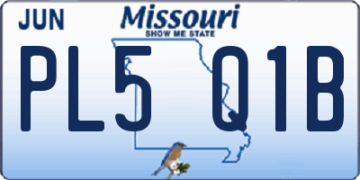 MO license plate PL5Q1B