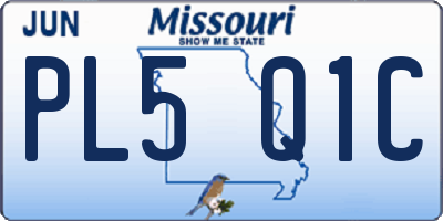 MO license plate PL5Q1C