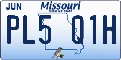 MO license plate PL5Q1H