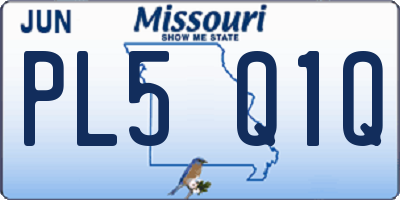 MO license plate PL5Q1Q