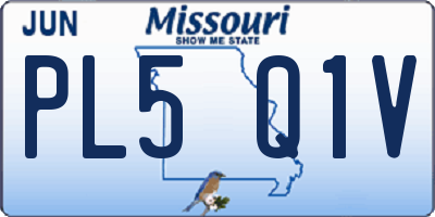 MO license plate PL5Q1V