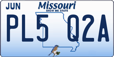 MO license plate PL5Q2A