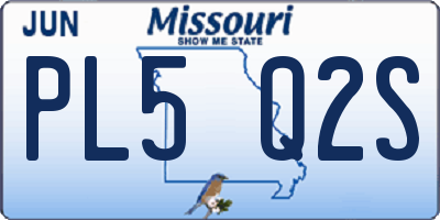 MO license plate PL5Q2S