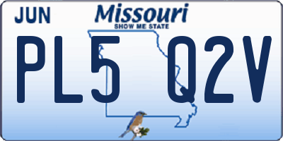 MO license plate PL5Q2V