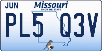MO license plate PL5Q3V