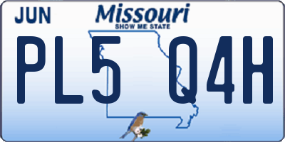MO license plate PL5Q4H