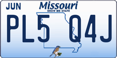 MO license plate PL5Q4J